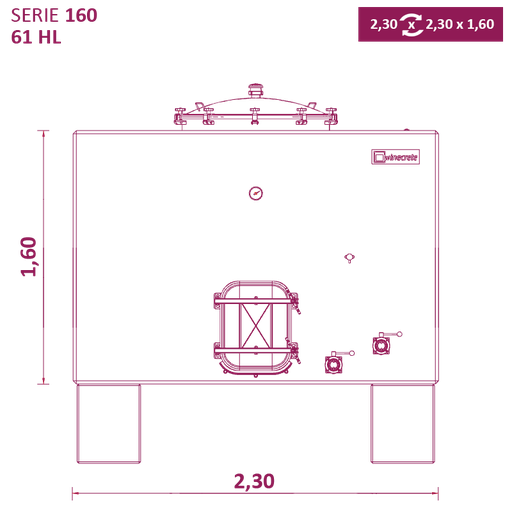 [S160.S061L] WN-DEPÓSITO 61HL DE 2,30x2,30x1,60