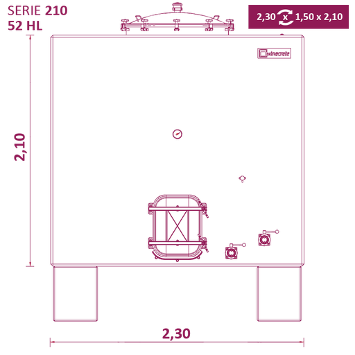 [S210.S052L] WN-DEPÓSITO 52HL DE 1,50x2,30x2,10m