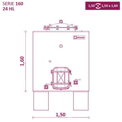 [S160.S024L] WN-DEPÓSITO 24HL DE 1,50X1,50X1,60 m.